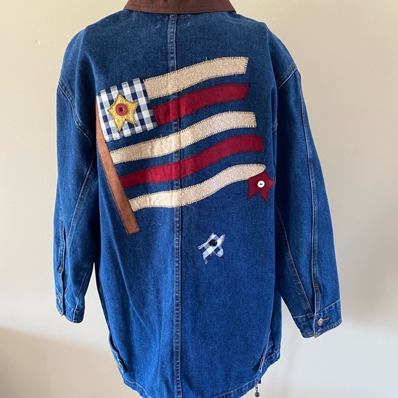 Women’s Long Jean Jacket Size Large - Picture 2 of 4